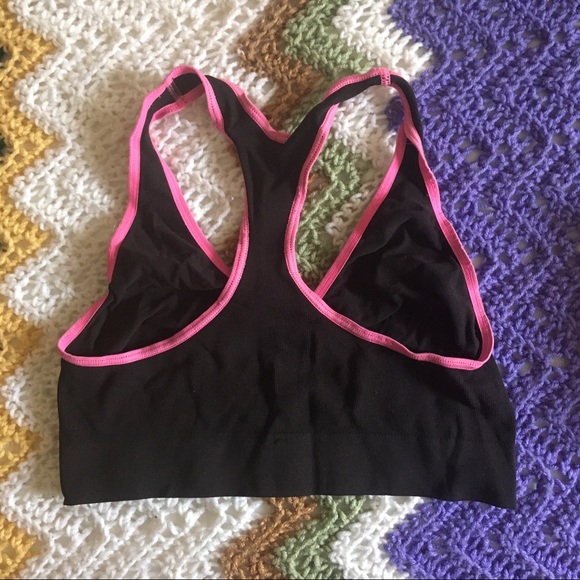 Pink and black sports bra - Picture 2 of 2